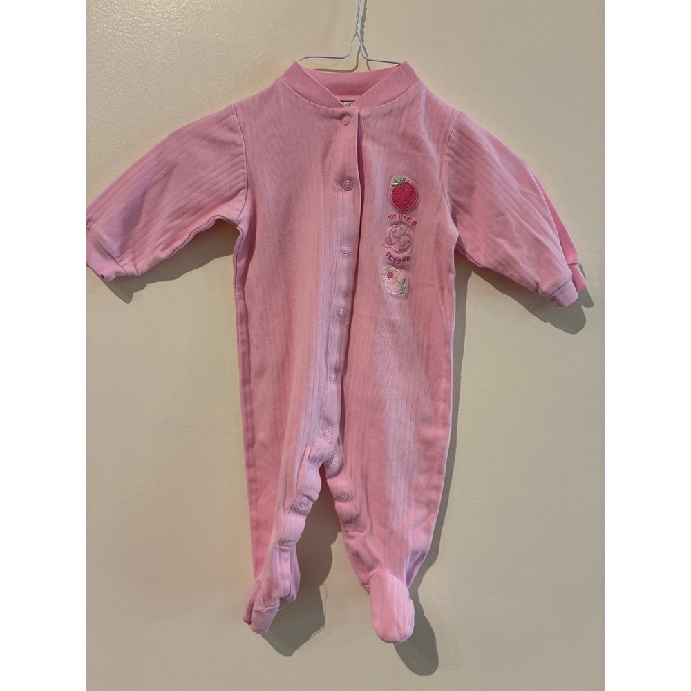 Child of Mine by Carters Vintage Pink Ribbed Footed Sleep and Play 12-18M